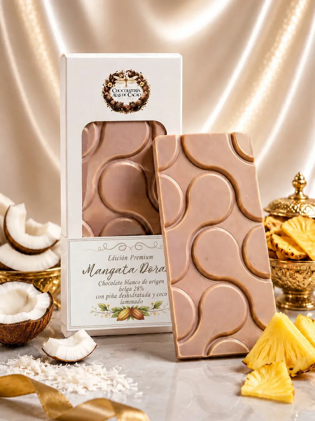 Barra Mangata Dorada junto a su caja